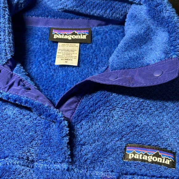 Patagonia Sweater - Size Medium - Polartec Blue Fleece Pullover - Picture 6 of 11